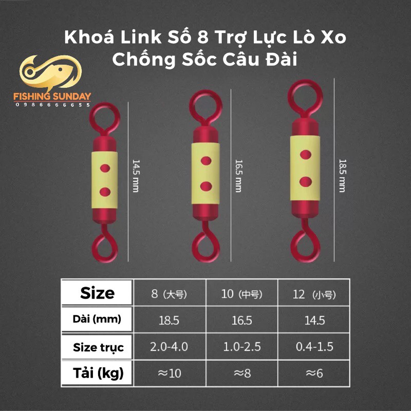 Khoá Link Trợ Lực Lò Xo Chống Sốc Câu Đài