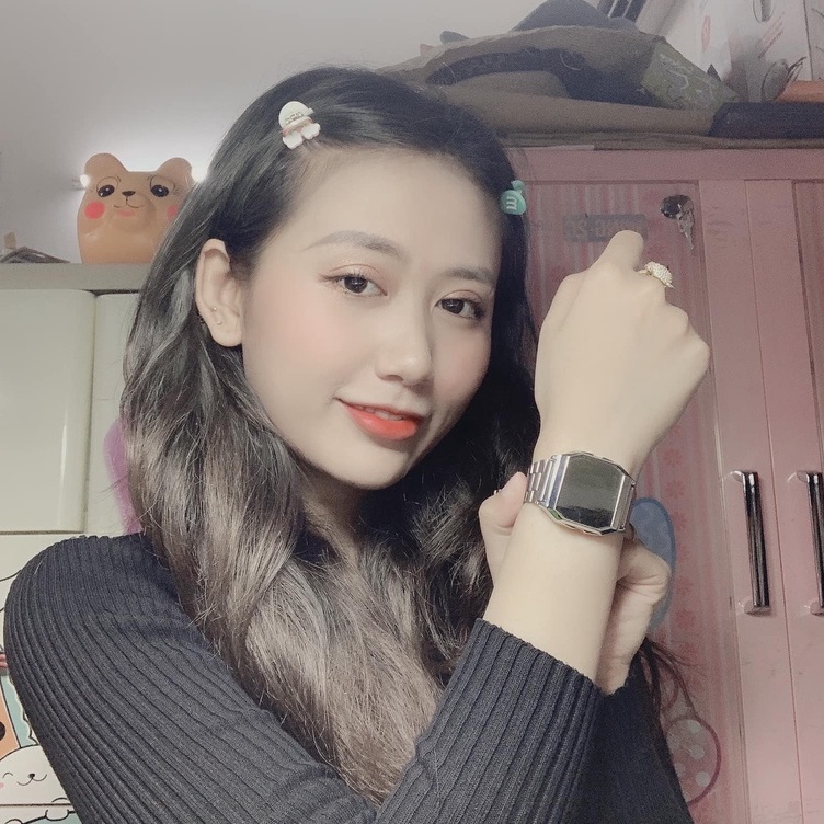 Đồng hồ nam, nữ điện tử tráng gương cảm ứng mặt vuông cao cấp Mywatchs, đồng hồ unisex dây thép tùy chỉnh to nhỏ cổ tay