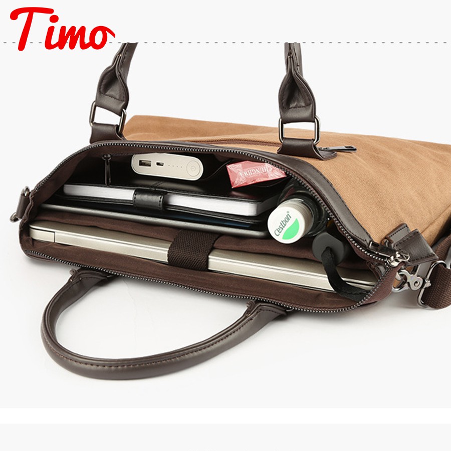 Cặp công sở nam, Cặp văn phòng đựng máy tính laptop da canvas cao cấp cho doanh nhân [ MÃ GIẢM GIÁ SỐC : DAUT10K] | BigBuy360 - bigbuy360.vn