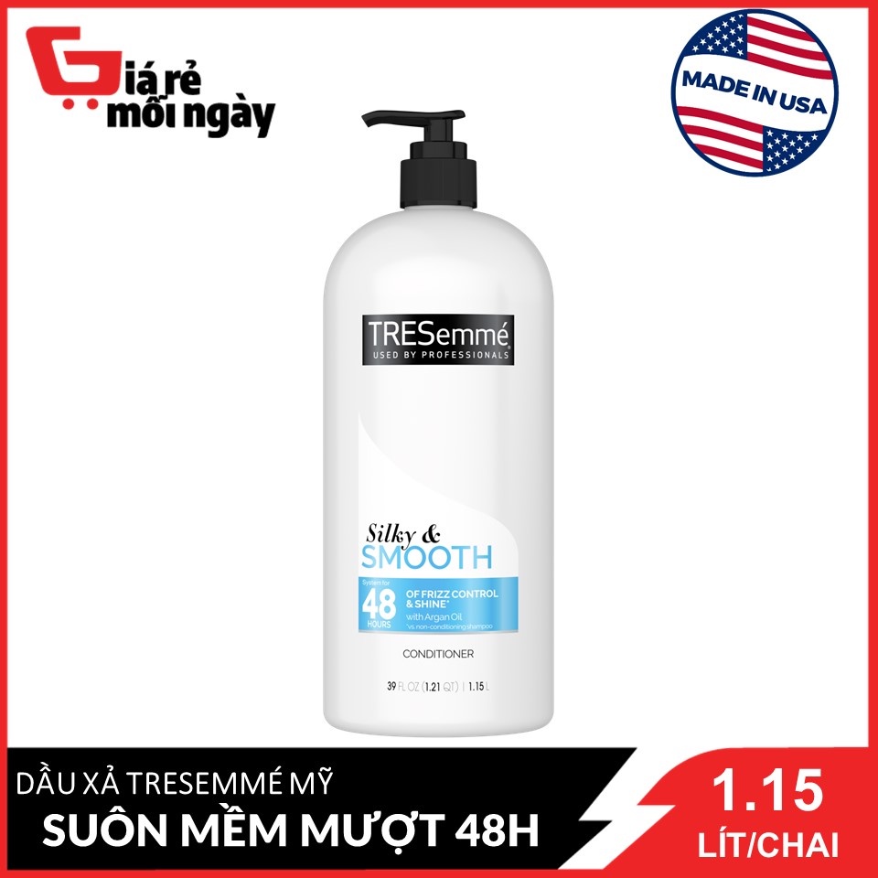 [Nhập khẩu chính hãng] Dầu Xã Tresemme Mỹ Cho Tóc Suôn Mềm Mượt 48h Chai 1.15L