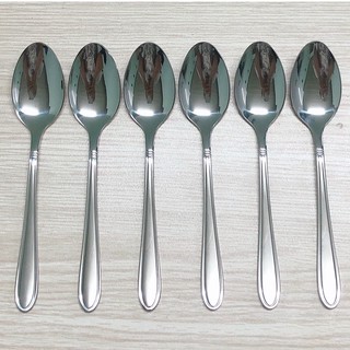 Muỗng cafe nhỏ hoa văn viền đôi inox #430 hiệu dài 13,5 cm