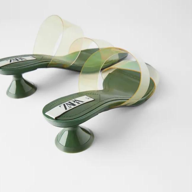 Mới Nhất X Zara Vinyl Quai Đôi Sandal ar2.