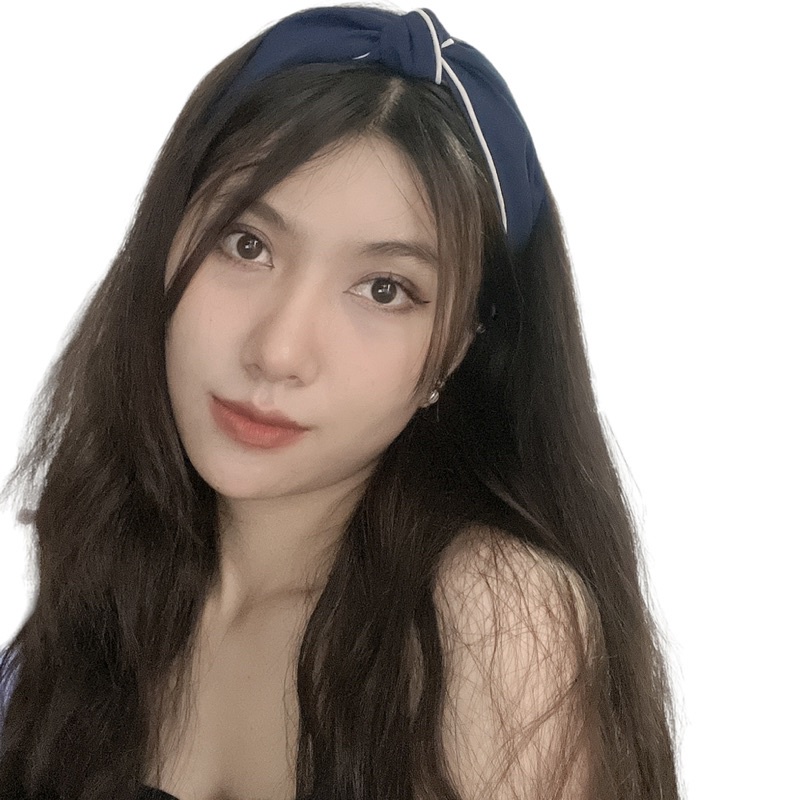 Cài tóc đơn giản nữ tính in hoa lá - Băng đô tóc nữ tính in hình hoa lá