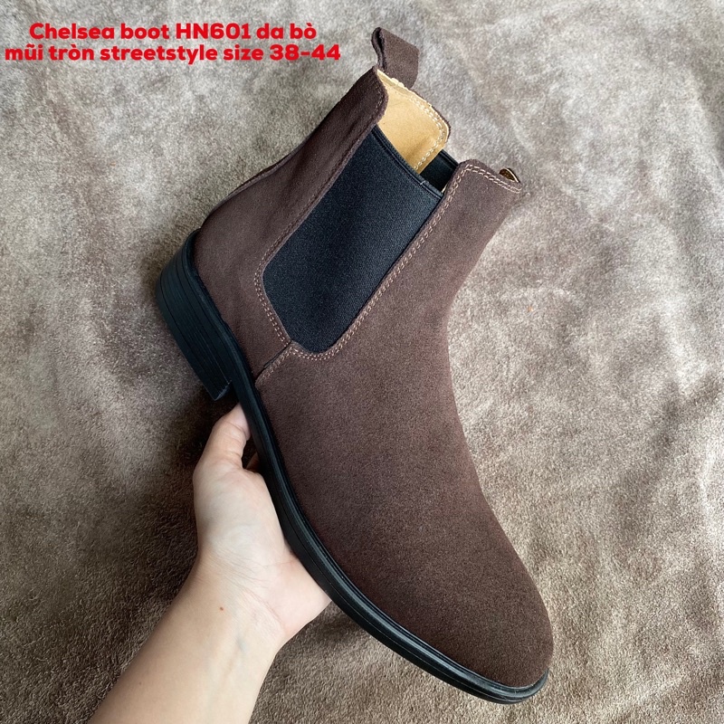 Giày nam chelsea boot da bò thật TEFOSS HT350 size 38-44- Da lộn nâu