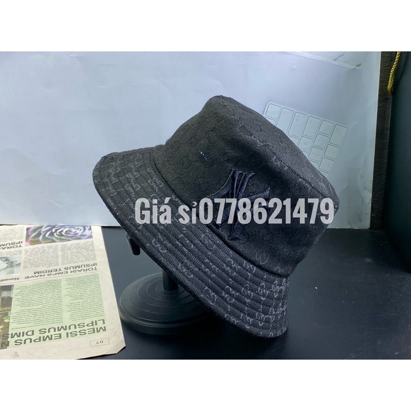 mũ vành bucket 2 lớp gc thêu ong chữ thời trang nam nữ