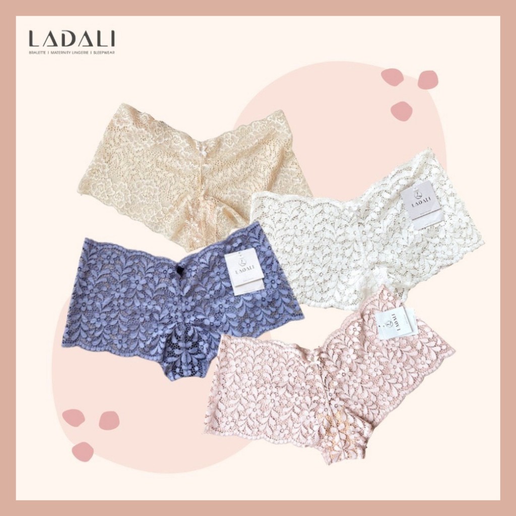 COMBO 3 Quần Lót Bầu Dáng Đùi Đũng Cotton Kháng Khuẩn, Ren Mềm Thoải Mái Hàng Thiết Kế Cao Cấp Ladali