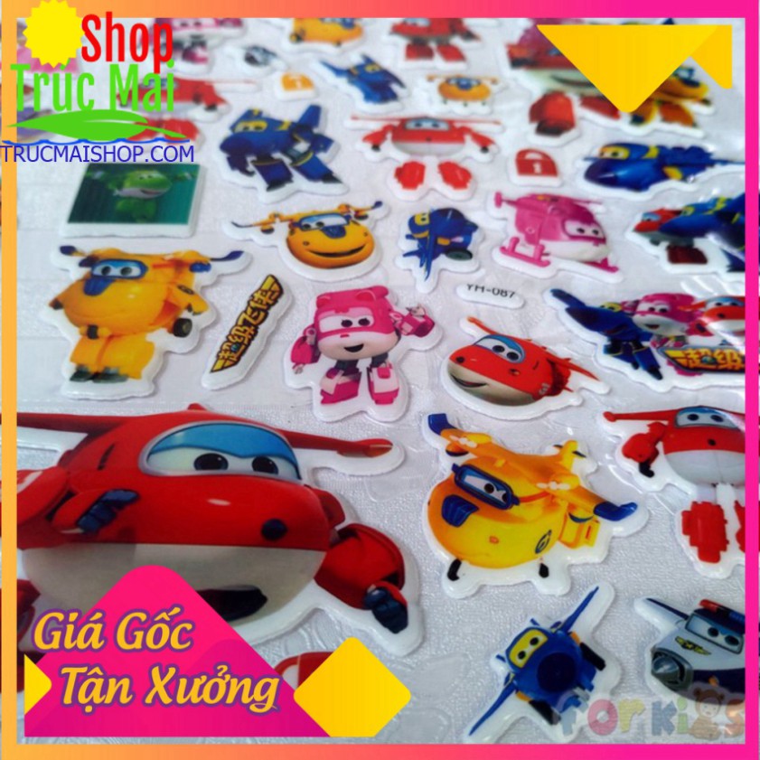 Sticker trẻ em, stcker 3d dán trang trí hoạt hình, công chúa, phương tiện giao thông- bộ 3 tranh.  ✅đồ chơi cho bé