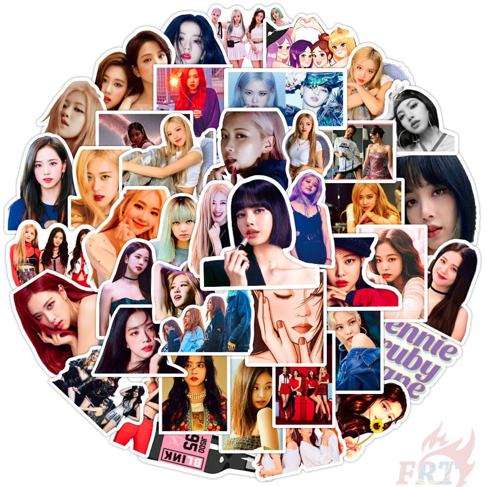 ❉ Blackpink Series 05 - KPOP Superstar Girl Group JISOO JENNIE ROSÉ LISA Stickers ❉ 50Pcs/Set POP Singer Waterproof DIY Fashion Decals Doodle Stickers