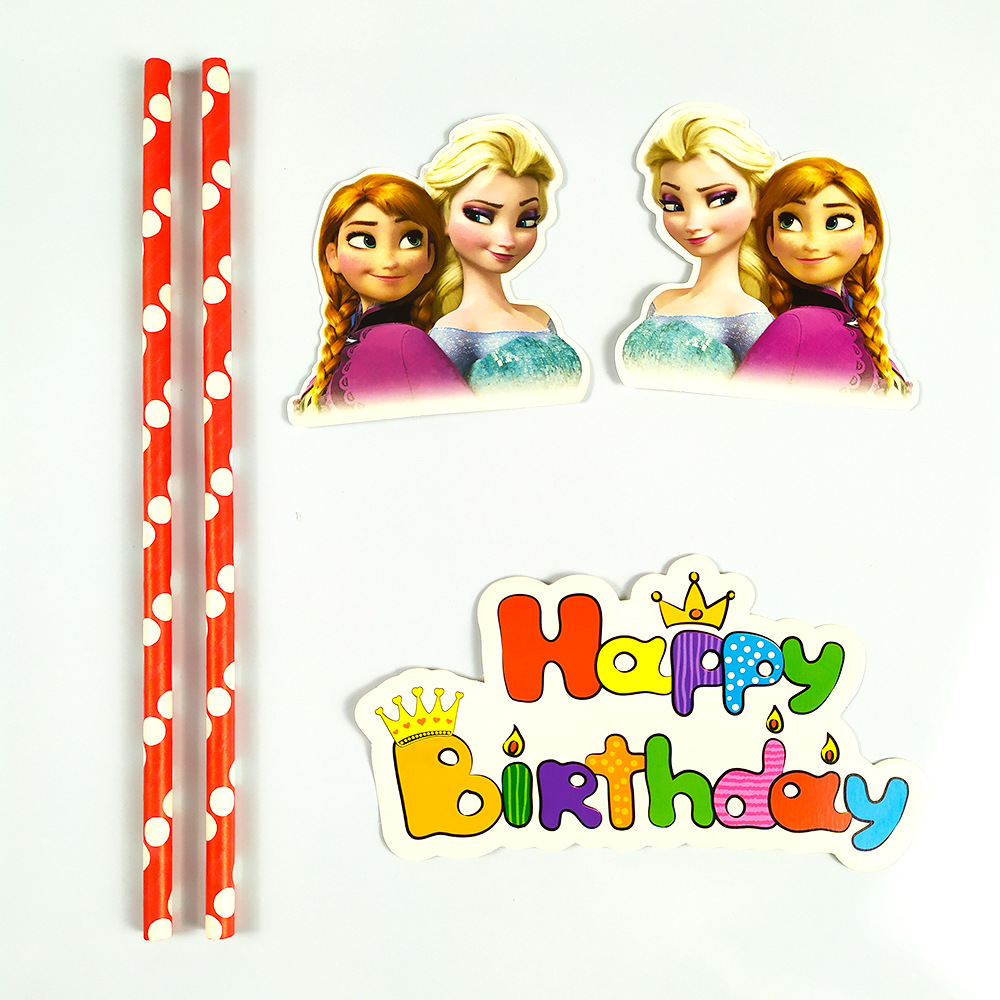 Bộ Cốc Giấy Dùng Một Lần In Hoạt Hình Frozen Cho Tiệc Sinh Nhật