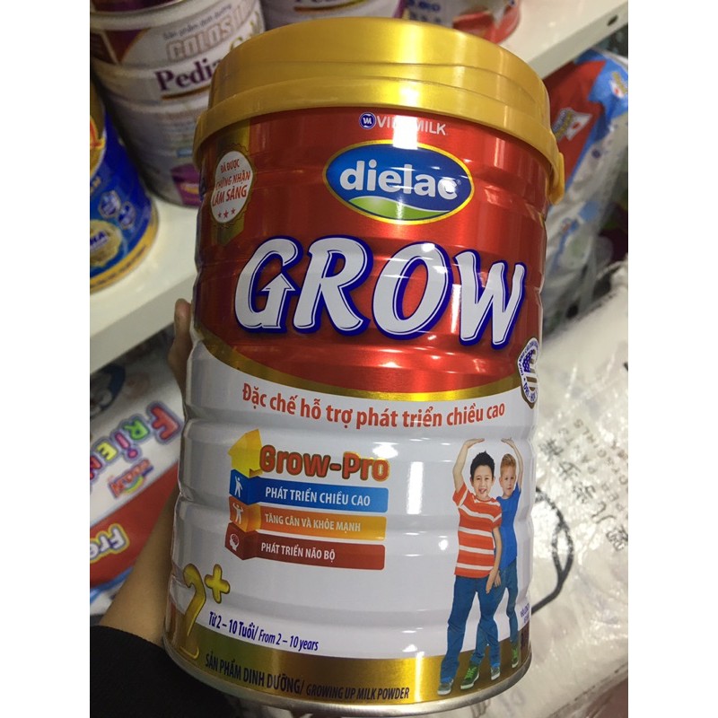 ( Date mới) Sữa bột Vinamilk Dielac Grow số 1+, 2+ lon 900g