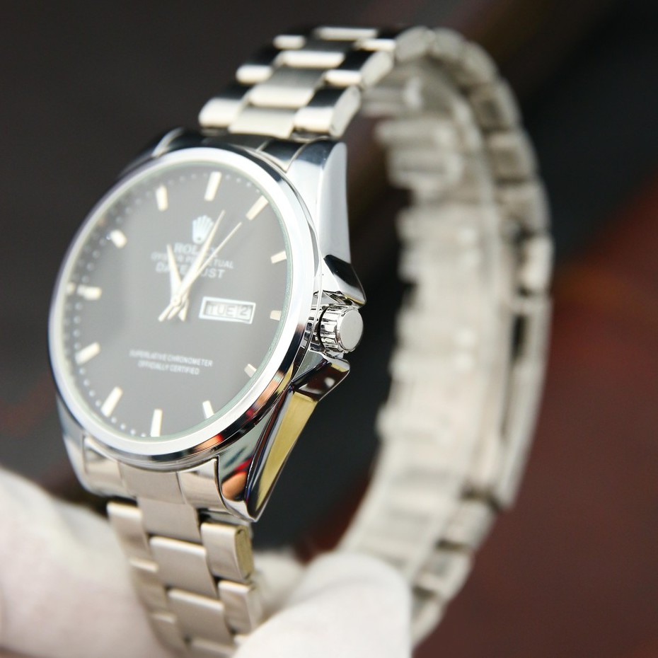 Đồng hồ nam dây thép RL RL002118 phong cách Ý mặt tròn hiển thị 2 lịch ngày tháng – Thiết kế sang trọng – Lịch lãm | BigBuy360 - bigbuy360.vn