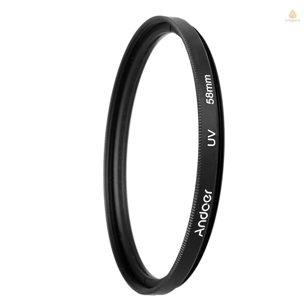 ANDOER Kính Lọc Tia UV 58mm Cho Máy Ảnh DSLR