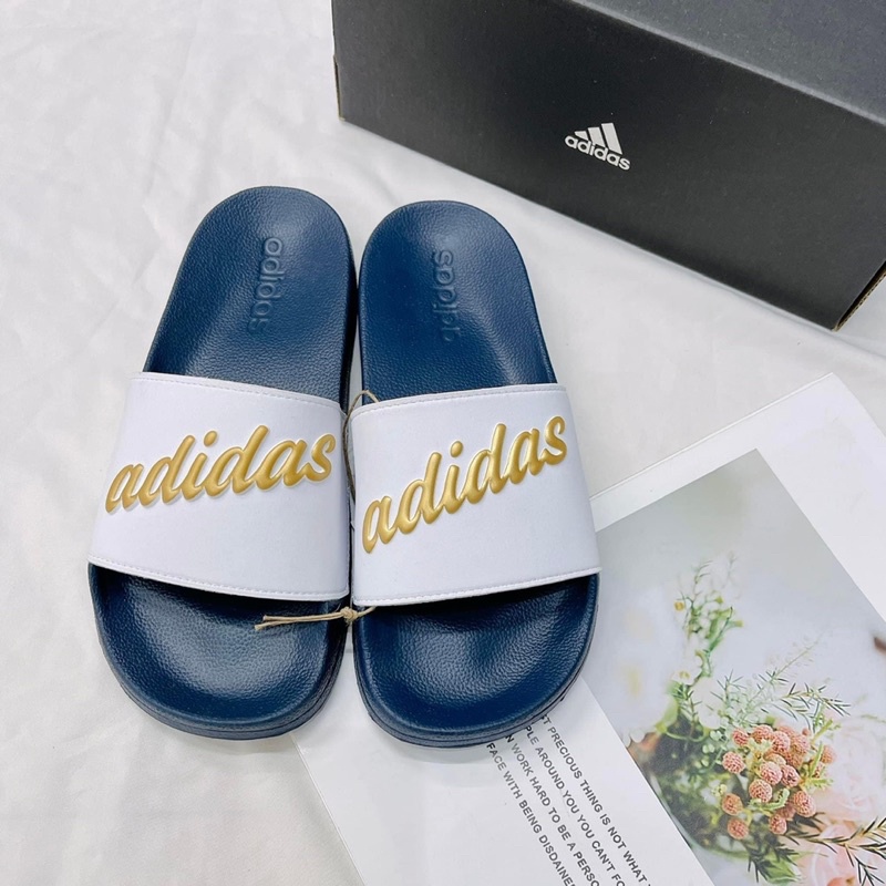 [AUTHENTIC] DÉP ADIDAS ADILETTE SHOWER SLIDE Xanh Navy GZ5930