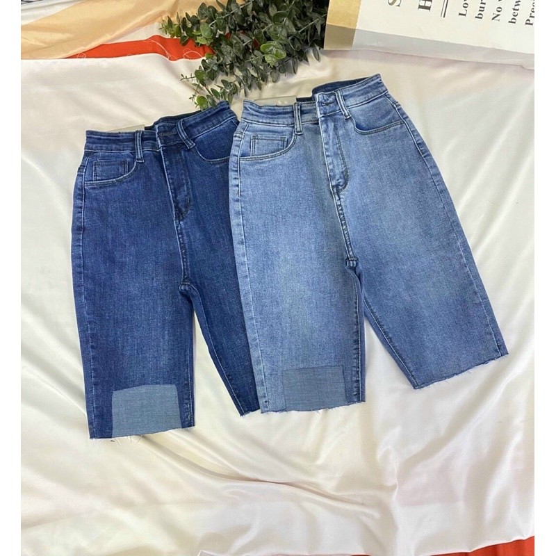 Quần jeans ngố giãn, Quần bò lửng mã N901 - G5T