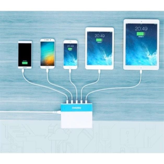 Củ sạc đa năng 5 cổng USB RU-U1 chuẩn hãng REMAX