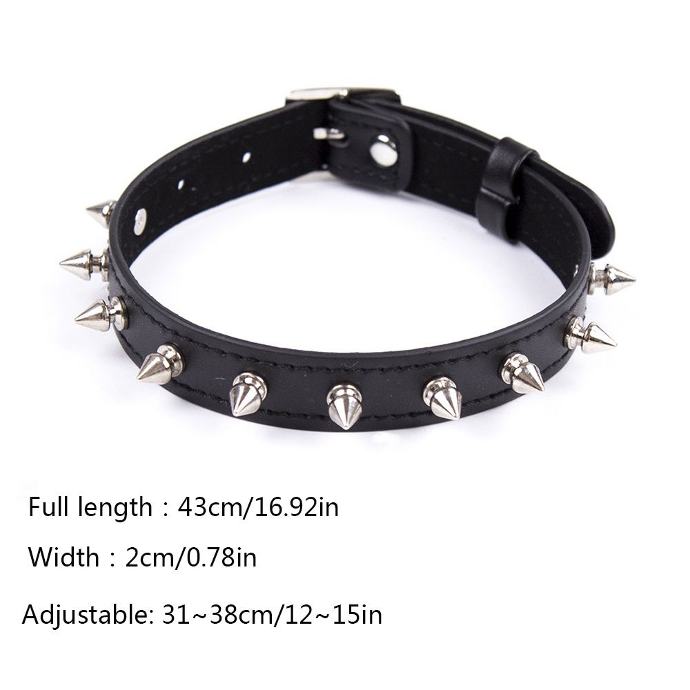 UPSTOP Punk Spiked Rivets Sexy Neck Sleeve Restraint Leather Collar Neck Chain