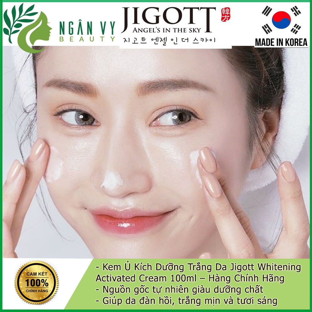 [Mỹ Phẩm Hàn Quốc]Kem Ủ Kích Dưỡng Trắng Da Jigott Whitening Activated Cream 100ml – Hàng Chính Hãng