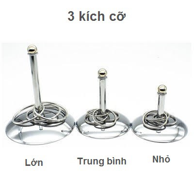 Đồ chơi vẹt ném vòng cột inox