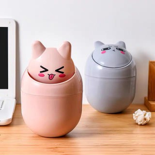 Thùng Rác Mini Để Bàn Họa Tiết Biểu Tượng Cảm Xúc Đáng Yêu