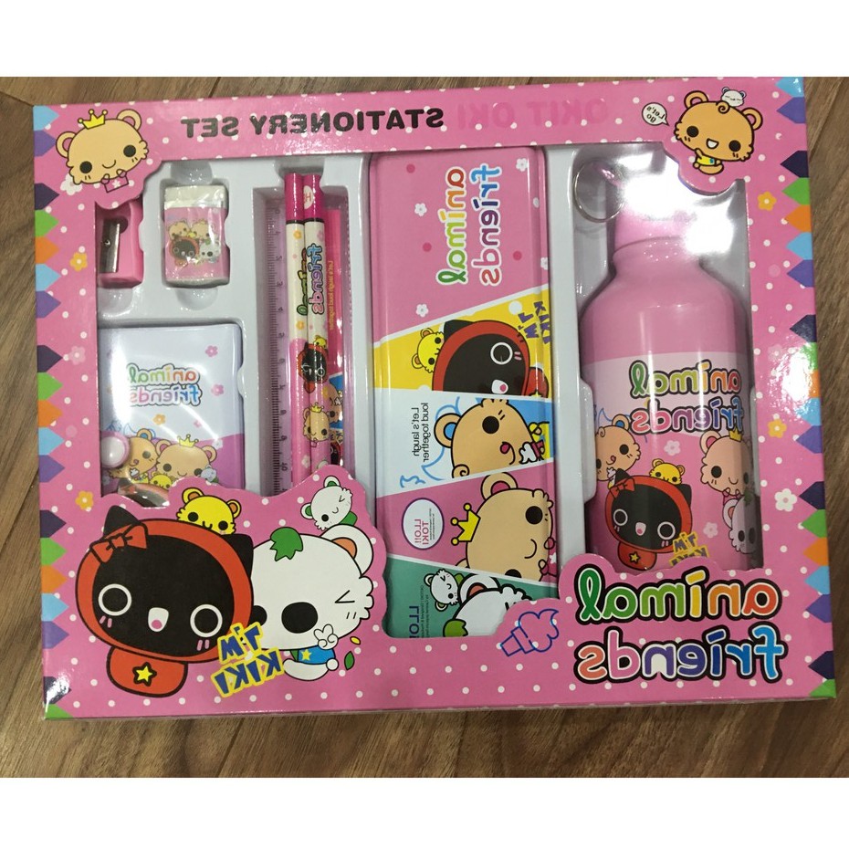 Bộ Dụng Cụ Học Tập 8 Món Cho Bé - Nhiều Mẫu Hoạt Hình Ngộ Nghĩnh