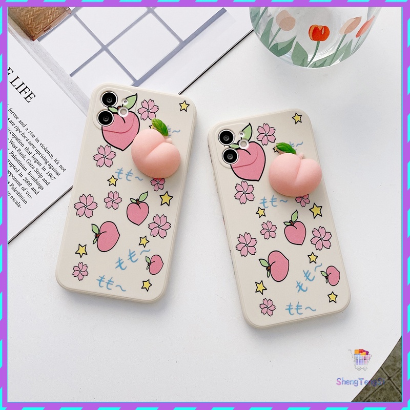 3D Unzip Peach Liquid Silicone Rubik's Cube Phone Caing for Huawei P30 P30Pro P40 P40Pro Huawei Nova 5 5i 5i P 6 4G 6 5G 7 8 7SE 7P 8SE 8Pro Huawei Mate 30 30Pro 40 40Pro Case Cover with Camera Protection