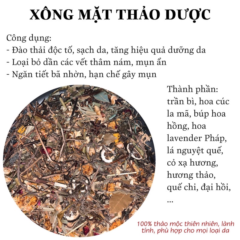 THẢO DƯỢC XÔNG MẶT - Đào thải độc tố da