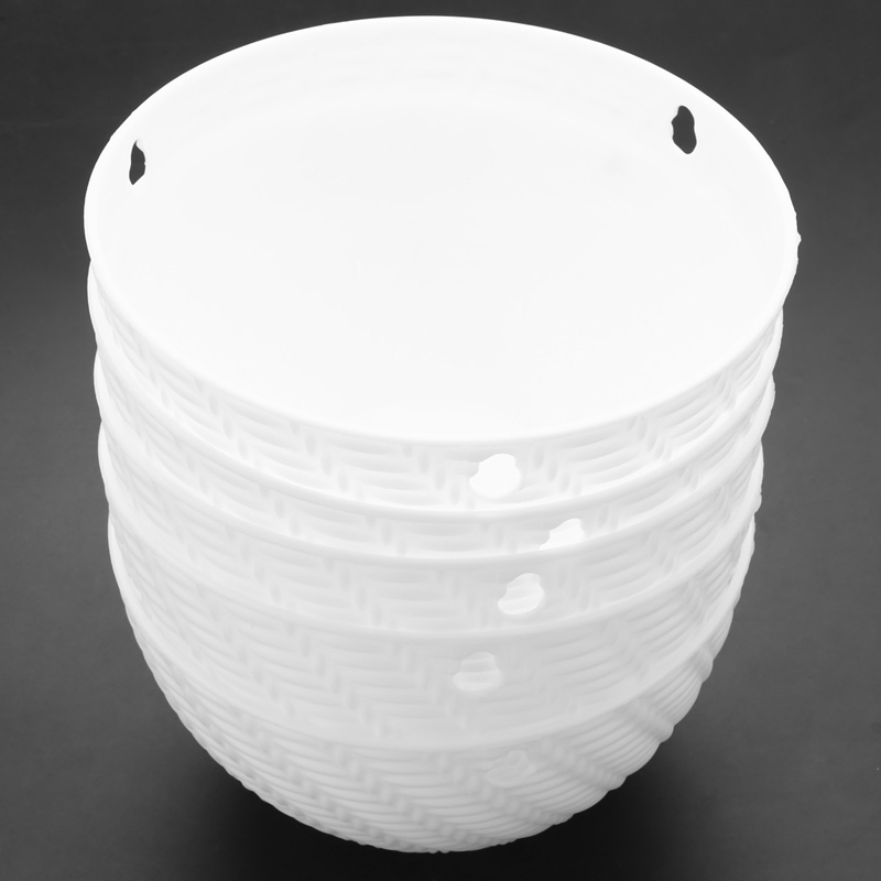 Bộ 5 Chậu Hoa Tròn Bằng Nhựa 16X10cm Treo Trang Trí Sân Vườn