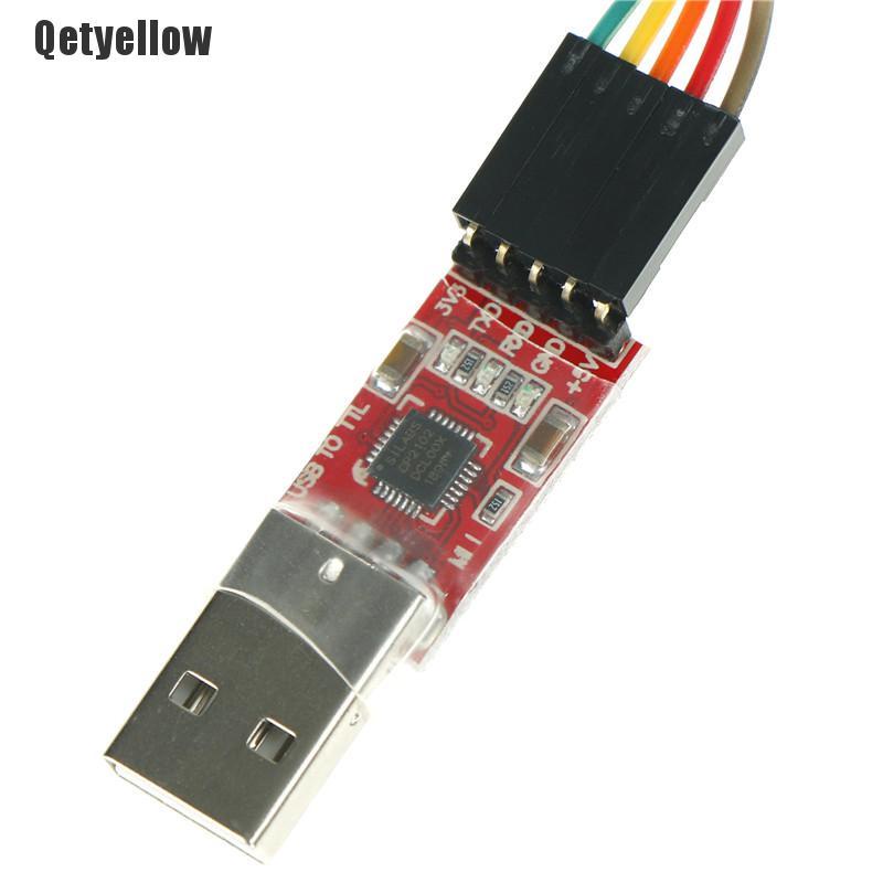 Qetyellow 1pc CP2102 Module USB to TTL Serial Converter UART STC Download 5pcs Cable
