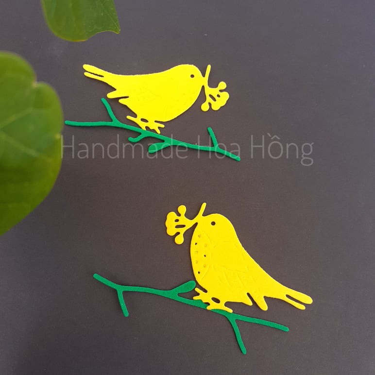 10 con chim bằng xốp, 5.8x3.7cm - Hình trang trí thiệp, scrapbook, bookmark, bao lì xì _Phụ kiện trang trí handmade -DIY