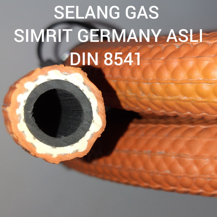 Ống Dẫn Khí GAS 3 Lớp DIN 8541 Dài 2M Kèm Kẹp Chuyên Dụng