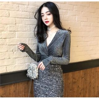 Áo nhũ óng ánh + chân váy Sequin óng ánh