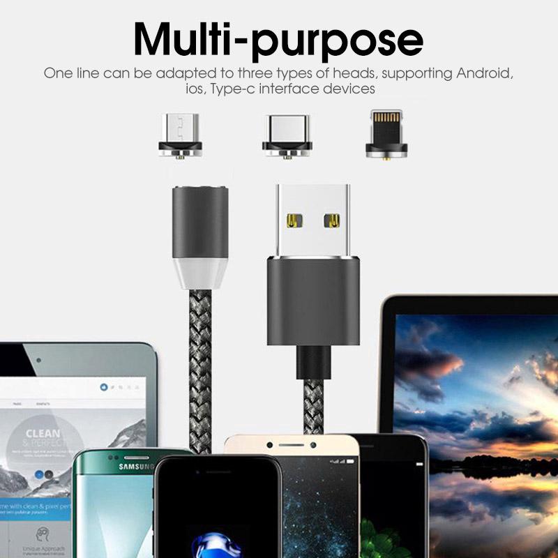 Dây cáp sạc nhanh 1m cho iphone Type C Micro USB