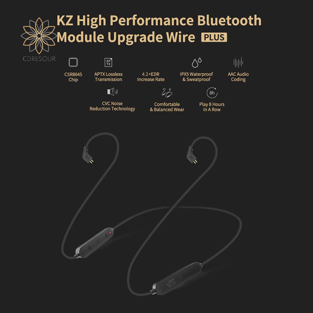 Tai Nghe Kz 2pin / Mmcx Không Dây Kz-Zs5 / Zs6 / Zsa / Zst / Zsn / Zs10