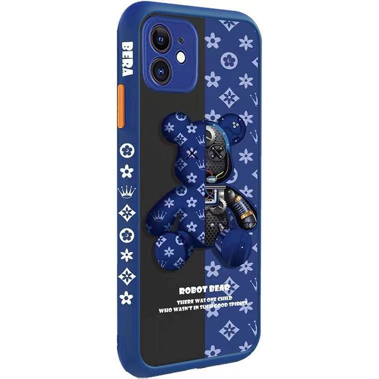 Ốp Điện Thoại Cứng In Hình Gấu Hoạt Hình Cho IPhone 13 Pro Max 12 11 XS XR X 8 7 6 Plus Mini SE 2020