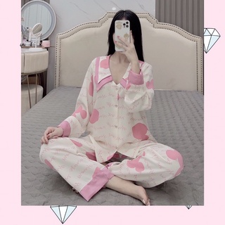 Bộ pyjama tay dài quần dài mango sam cao cấp.