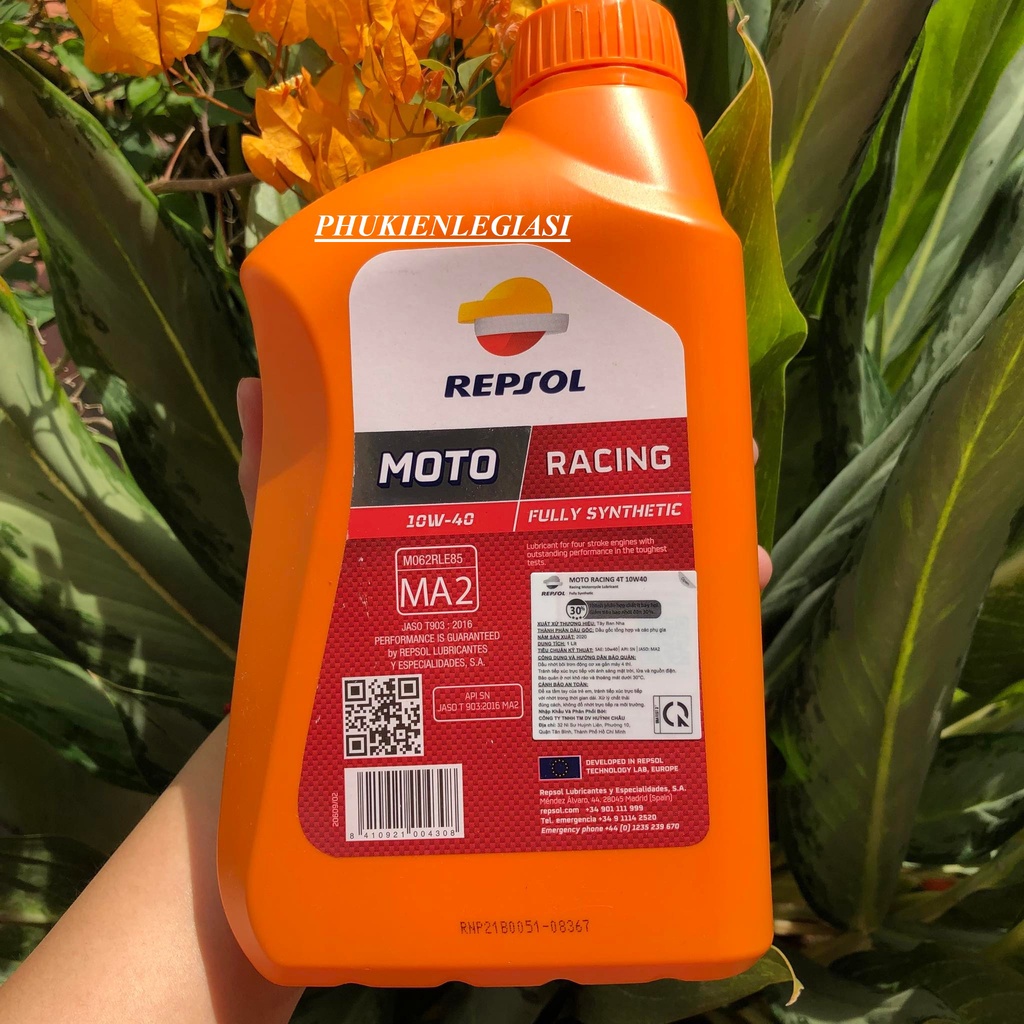 Nhớt Repsol Moto Racing 4T 10w-40 xe số Full tổng hợp
