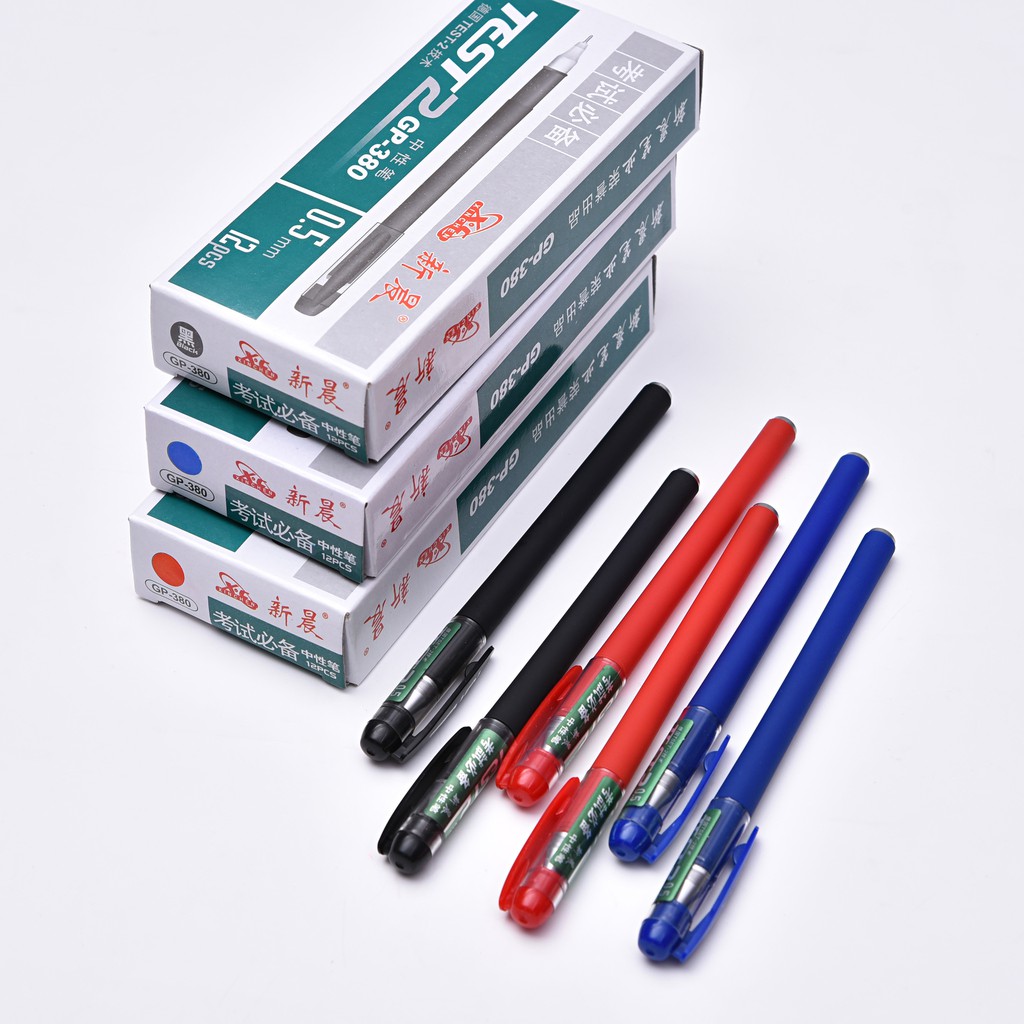 Bút Bi Mực Gel Ngòi 0.5mm Mực Đen Đỏ Xanh Đỏ Dành Cho Học Sinh Nhân Viên Văn Phòng