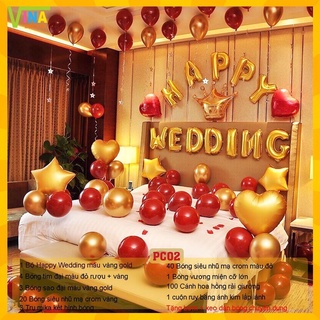 Sét Trang Trí Phòng Cưới Happy Wedding Đẹp