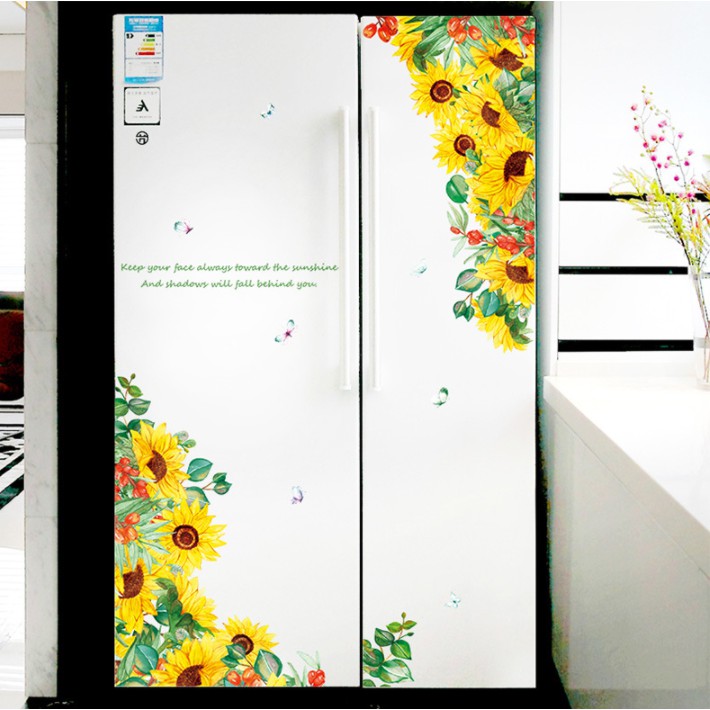 Decal dán tường Bụi Hoa Hướng Dương Rực Rỡ