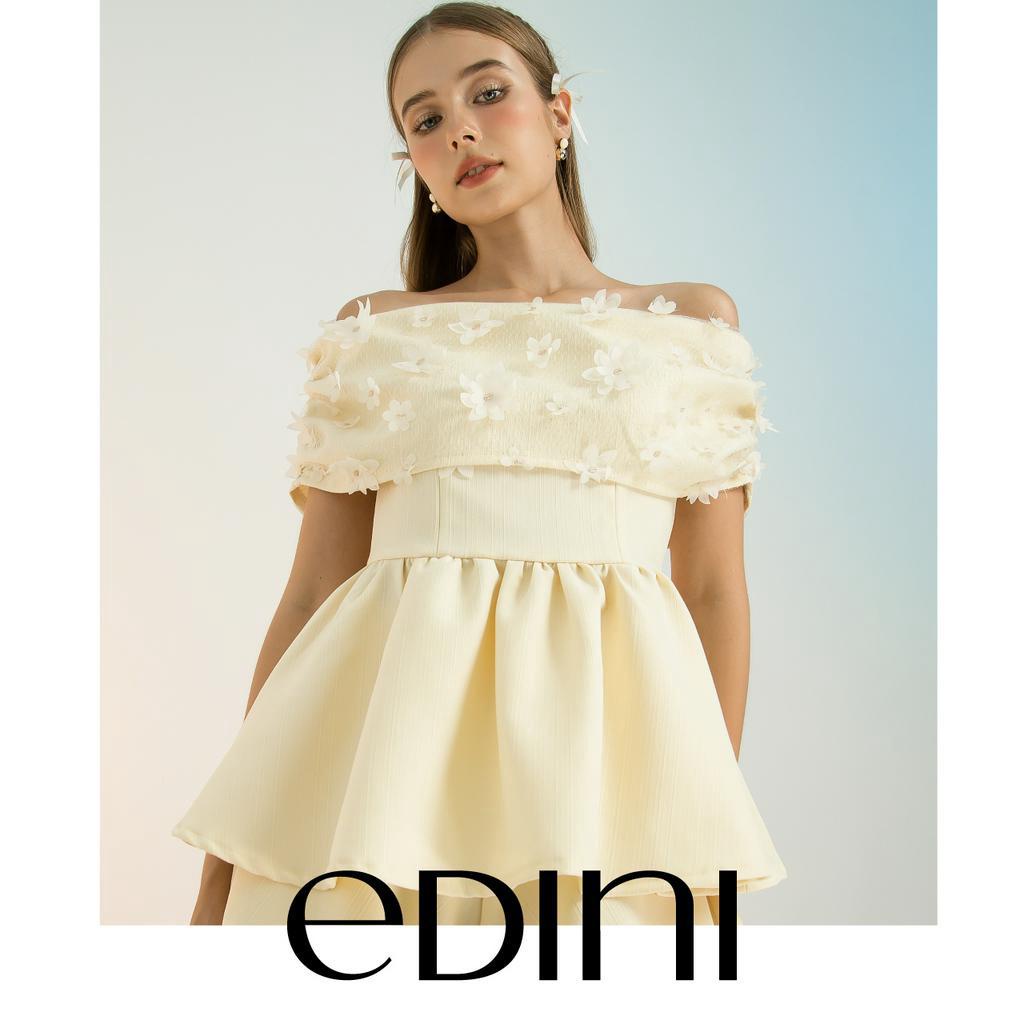 Áo Trễ Vai Đính Hoa - EDINI - A1561