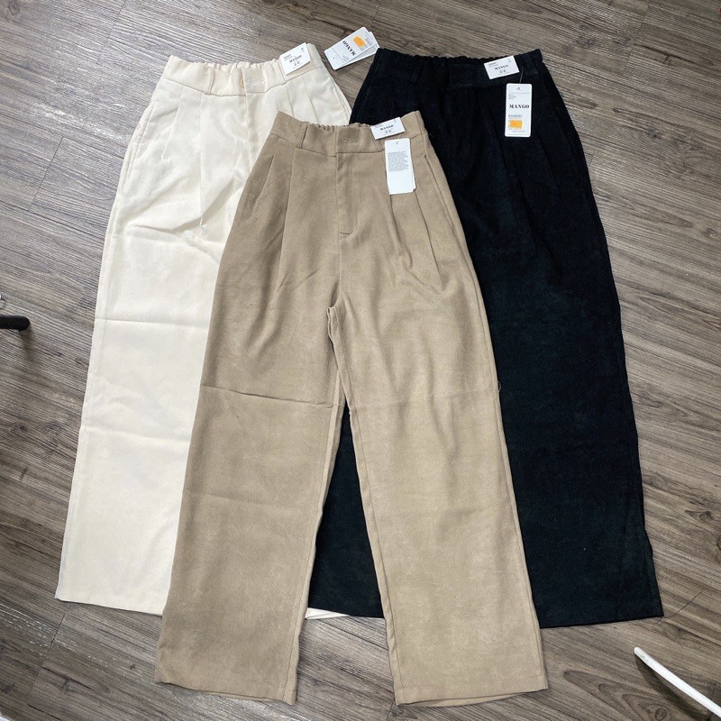 [Ms147] Quần nhung mịn ống rộng- quần nhung suông mịn | BigBuy360 - bigbuy360.vn