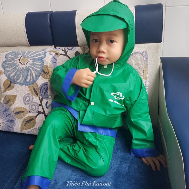 Áo mưa đồ bộ cho bé