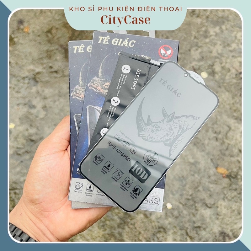 Kính cường lực chống nhìn trộm Tê Giác iphone 6/6s/plus/7/8/plus/X/Xs/Xr/Xsmax/11/12/13/14/15/Pro/Max/Promax