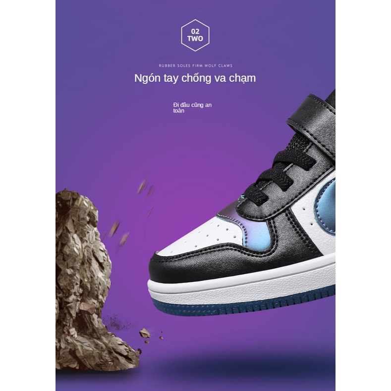 Giày thể thao air force no. 1 cổ thấp phong cách hip hop thờI trang mùa xuân cho bé