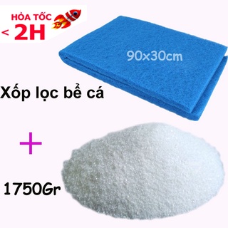 CB 2kg cát ,xốp , 1kg đá nham thạch cho bể cá