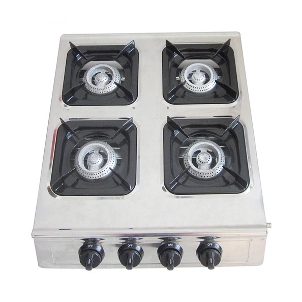 Bếp gas 4 họng - Bếp ga 4 cửa vuông sử dụng 1 bình gas tiện lợi