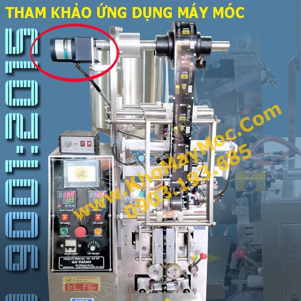 Motor 6w 220vol, đảo chiều, tặng nhông đầu trục, Size lớn 6 x 6 x 12 cm, tiết kiệm điện năng
