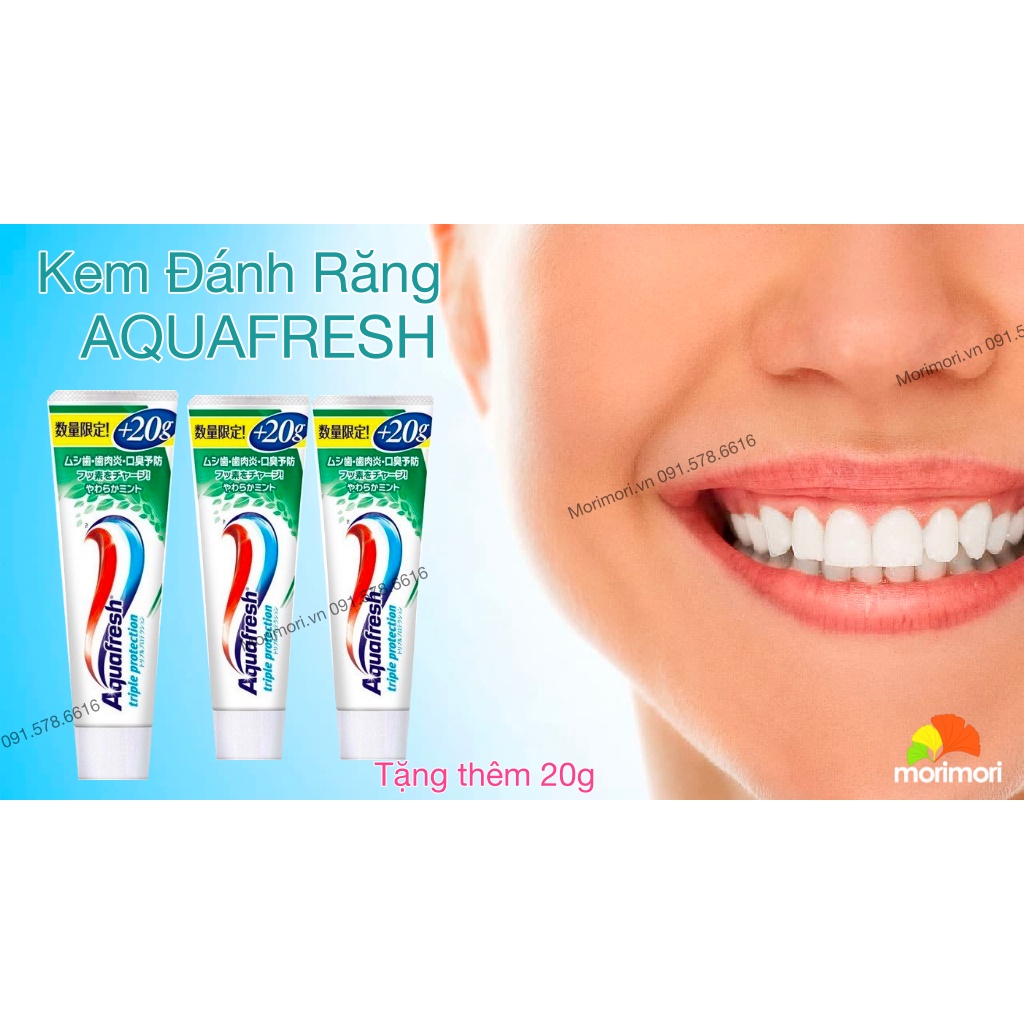 Kem Đánh Răng Aquafresh 160g Nhật Bản (tặng 20g)