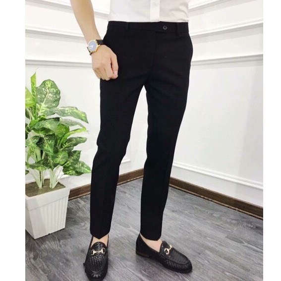 Quần âu nam, quần tây nam đen Hàn Quốc co dãn vải chống nhăn cao cấp không bai xù rẻ nhất thị trường