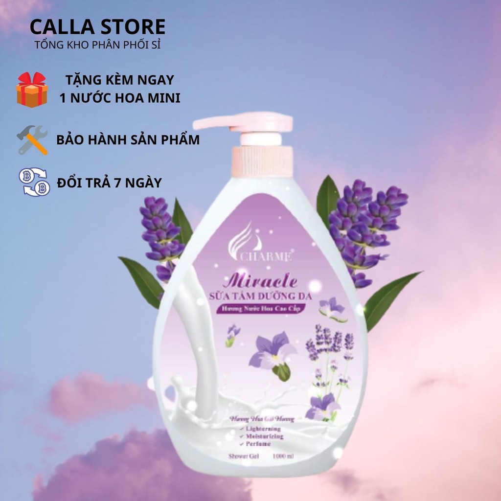 [ẢNH CHỤP THẬT] Sữa tắm dưỡng trắng da hương nước hoa MIRACLE 1000ml/Tặng kèm nước hoa mini | BigBuy360 - bigbuy360.vn